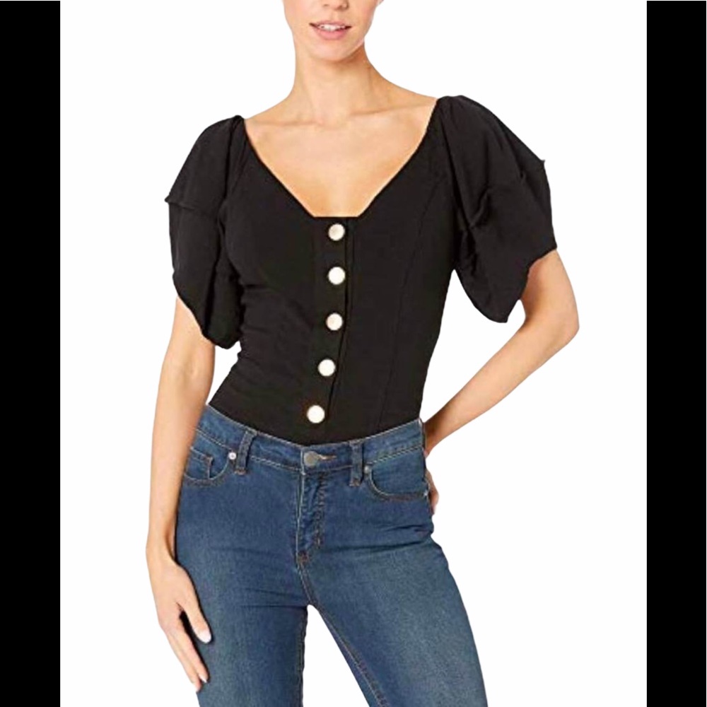 NWOT Free People Not so Basic Bodysuit in Black L